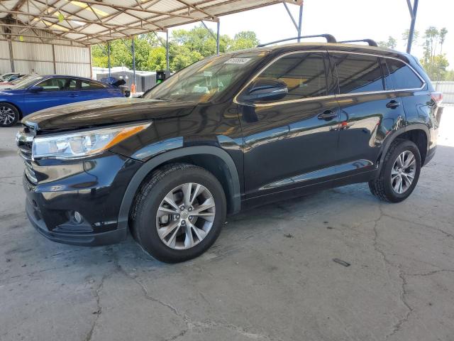 5TDKKRFH9FS056562 - 2015 TOYOTA HIGHLANDER XLE BLACK photo 1