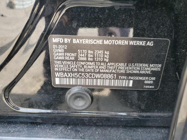 WBAXH5C53CDW08861 - 2012 BMW 528 XI Siyah fotoğraf 12