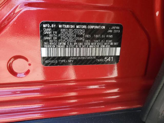 JA4AZ3A36KZ040676 - 2019 MITSUBISHI OUTLANDER SE წითელი ფოტო 14