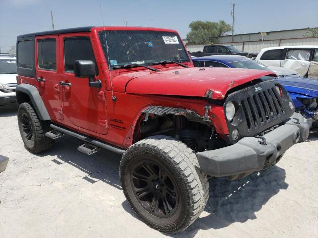 1C4BJWDG7FL676226 - 2015 JEEP WRANGLER U SPORT RED photo 4