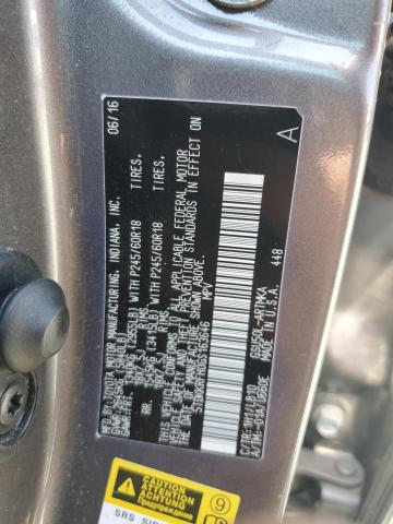 5TDKKRFH0GS163646 - 2016 TOYOTA HIGHLANDER XLE GRAY photo 13