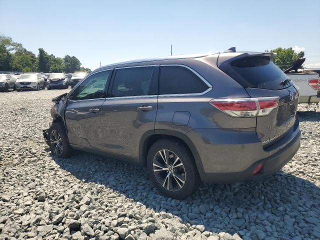 5TDKKRFH0GS163646 - 2016 TOYOTA HIGHLANDER XLE GRAY photo 2