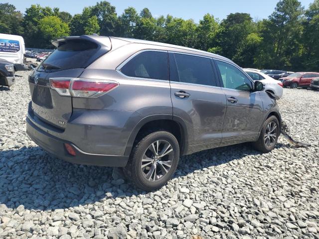 5TDKKRFH0GS163646 - 2016 TOYOTA HIGHLANDER XLE GRAY photo 3