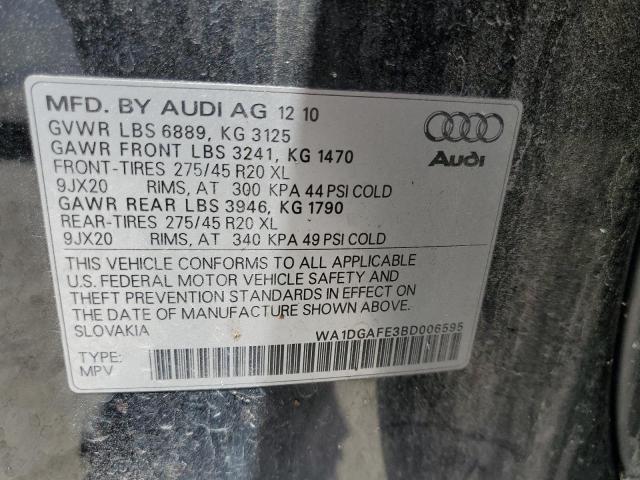 WA1DGAFE3BD006595 - 2011 AUDI Q7 PRESTIGE BLACK photo 14