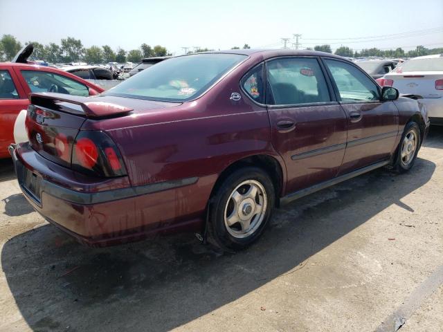 2G1WF52E749134068 - 2004 CHEVROLET IMPALA BURGUNDY photo 3