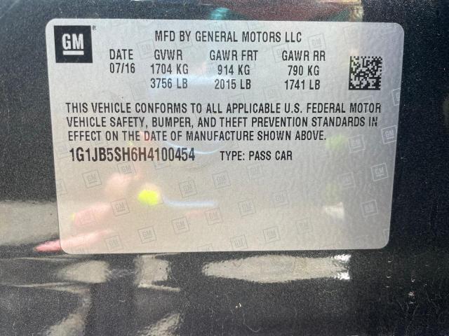 1G1JB5SH6H4100454 - 2017 CHEVROLET SONIC LS CHARCOAL photo 10