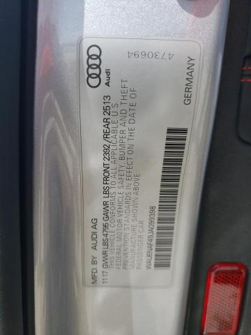 WAUENAF49JA099398 - 2018 AUDI A4 PREMIUM PLUS SILVER photo 12