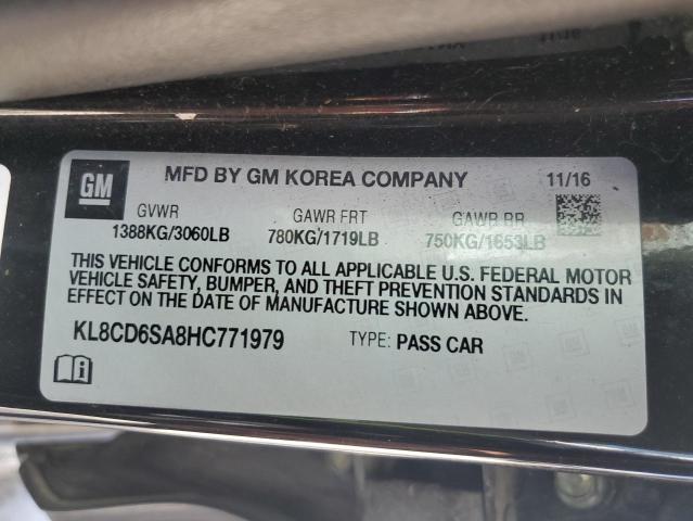 KL8CD6SA8HC771979 - 2017 CHEVROLET SPARK 1LT BLACK photo 12