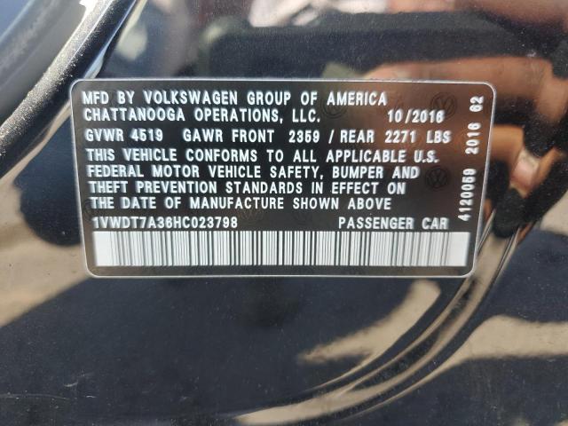 1VWDT7A36HC023798 - 2017 VOLKSWAGEN PASSAT R-LINE 黑色 照片 12