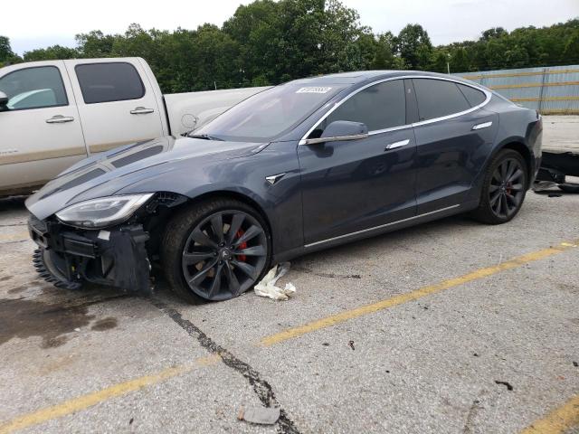 5YJSA1E44HF218544 - 2017 TESLA MODEL S Сріблястий фото 1