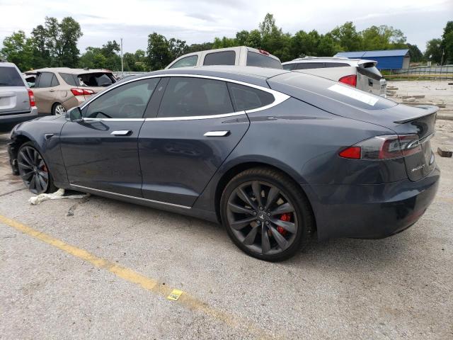 5YJSA1E44HF218544 - 2017 TESLA MODEL S Сріблястий фото 2