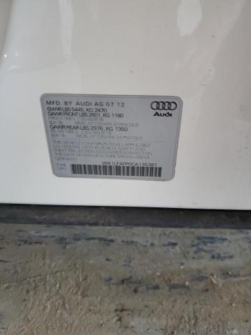 WA1LFAFP0CA135381 - 2012 AUDI Q5 PREMIUM PLUS WHITE photo 13