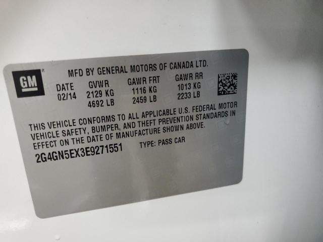 2G4GN5EX3E9271551 - 2014 BUICK REGAL PREMIUM 白色 照片 12