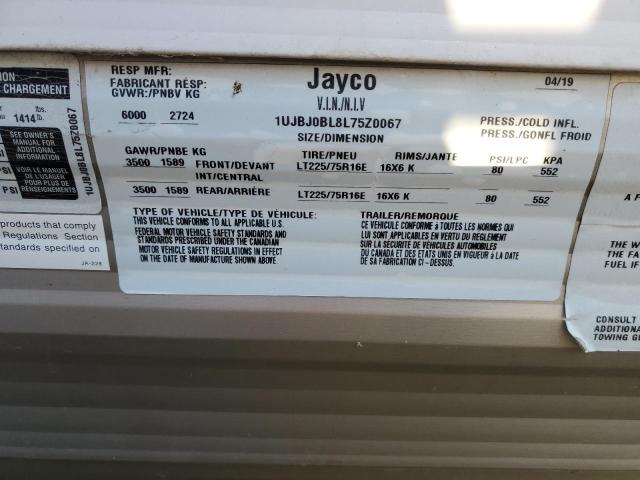 1UJBJ0BL8L75Z0067 - 2020 JAYCO JAY FLIGHT TWO TONE photo 10