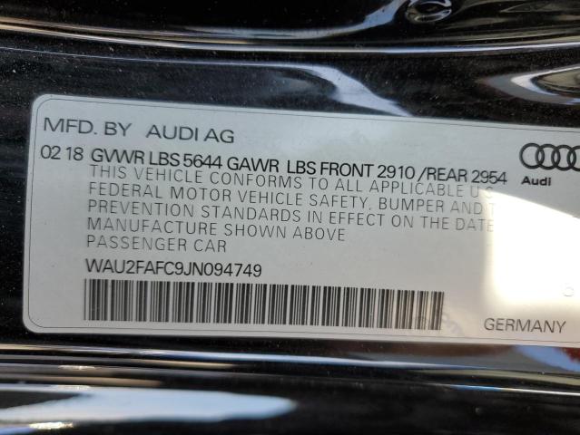 WAU2FAFC9JN094749 - 2018 AUDI S7 PRESTIGE BLACK photo 13