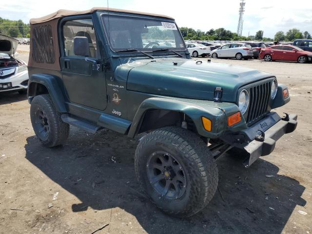 1J4FA59SXYP732335 - 2000 JEEP WRANGLER / SAHARA GREEN photo 4