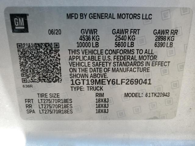 1GT19MEY6LF269041 - 2020 GMC SIERRA K2500 SLE SILVER photo 12