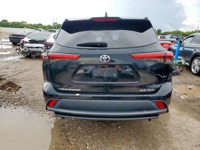 5TDHZRBH1MS059853 - 2021 TOYOTA HIGHLANDER XLE BLACK photo 6