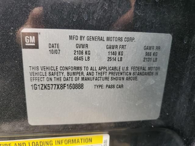 1G1ZK577X8F160888 - 2008 CHEVROLET MALIBU LTZ Qara foto 12