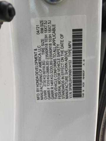 5FNRL6H70NB014153 - 2022 HONDA ODYSSEY EXL WHITE photo 14