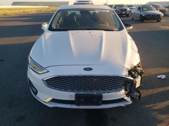 3FA6P0D91LR137747 - 2020 FORD FUSION TITANIUM WHITE photo 5