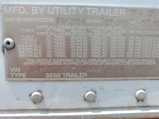 1UYVS2367FM245201 - 2015 UTILITY UNKNOWN Սպիտակ լուսանկար 10