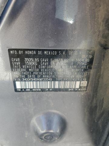 3HGGK5H6XKM720549 - 2019 HONDA FIT SPORT 灰色 照片 12