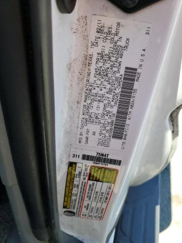 5TFUX4EN9BX006138 - 2011 TOYOTA TACOMA ACCESS CAB თეთრი ფოტო 12