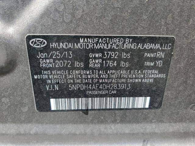 5NPDH4AE4DH283913 - 2013 HYUNDAI ELANTRA GLS BEIGE photo 12