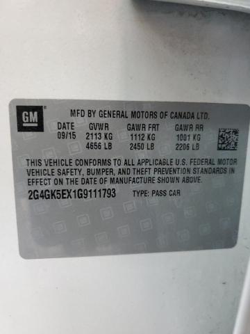 2G4GK5EX1G9111793 - 2016 BUICK REGAL WHITE photo 13