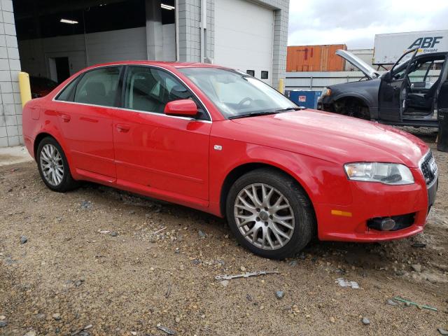 WAUDF78E08A139301 - 2008 AUDI A4 2.0T QUATTRO RED photo 4