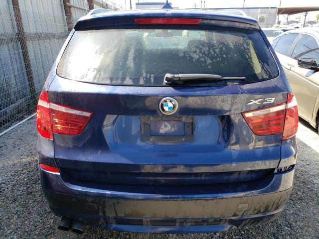 5UXWX9C5XD0A16781 - 2013 BMW X3 XDRIVE28I BLUE photo 6