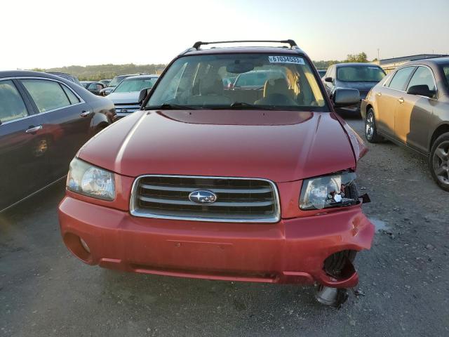 JF1SG65615G730623 - 2005 SUBARU FORESTER 2.5XS RED photo 5