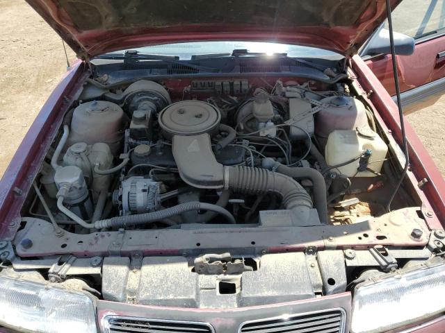 1G2NE54U2KC632859 - 1989 PONTIAC GRAND AM LE მუქწითელი ფოტო 11