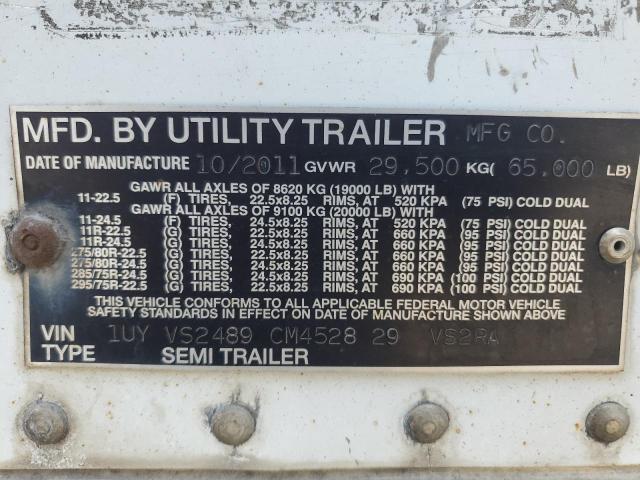 1UYVS2489CM452829 - 2012 UTILITY TRAILER WHITE photo 10