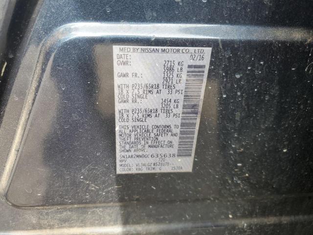 5N1AR2MN0GC635638 - 2016 NISSAN PATHFINDER S Mavi foto 13