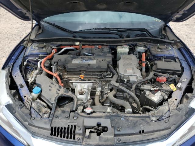 JHMCR6F3XHC009532 - 2017 HONDA ACCORD HYBRID BLUE photo 11