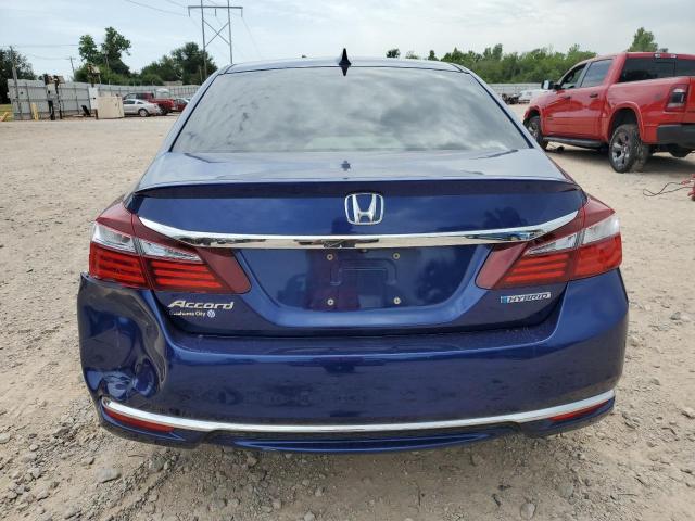 JHMCR6F3XHC009532 - 2017 HONDA ACCORD HYBRID BLUE photo 6