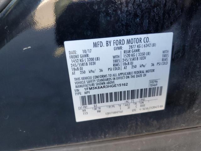 1FM5K8AR3HGE15162 - 2017 FORD EXPLORER POLICE INTERCEPTOR TWO TONE photo 14