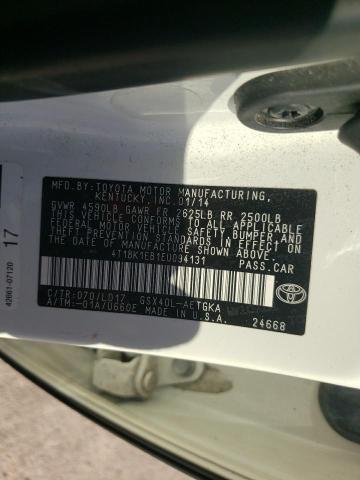 4T1BK1EB1EU094131 - 2014 TOYOTA AVALON BASE 白色 照片 12
