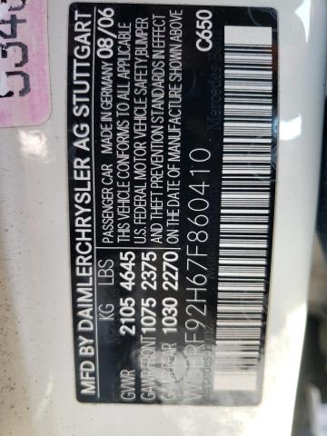 WDBRF92H67F860410 - 2007 MERCEDES-BENZ C 280 4MATIC WHITE photo 12