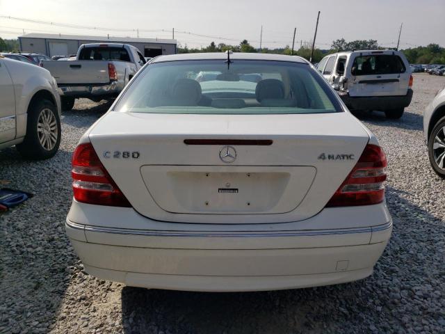 WDBRF92H67F860410 - 2007 MERCEDES-BENZ C 280 4MATIC WHITE photo 6