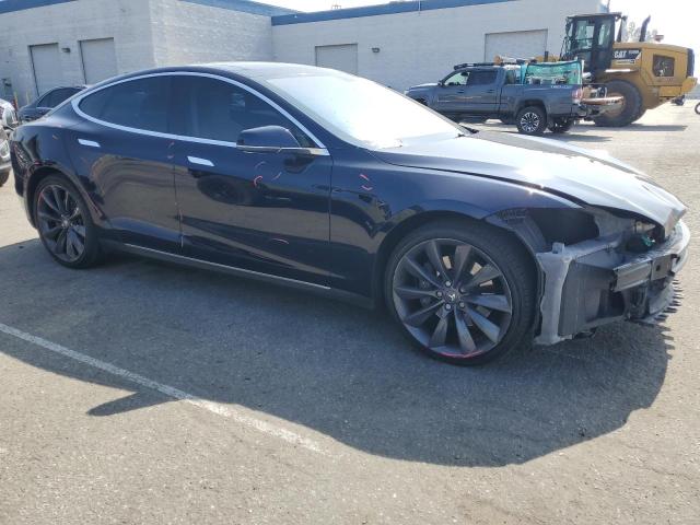 5YJSA1CP9DFP14639 - 2013 TESLA MODEL S BLUE photo 4