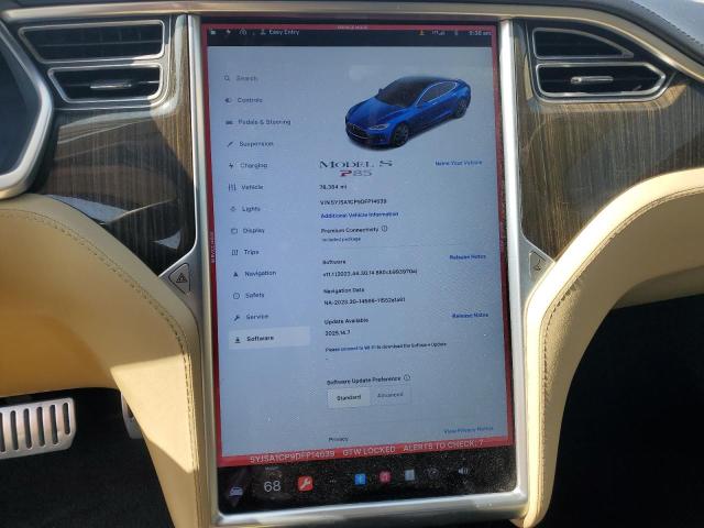 5YJSA1CP9DFP14639 - 2013 TESLA MODEL S BLUE photo 9