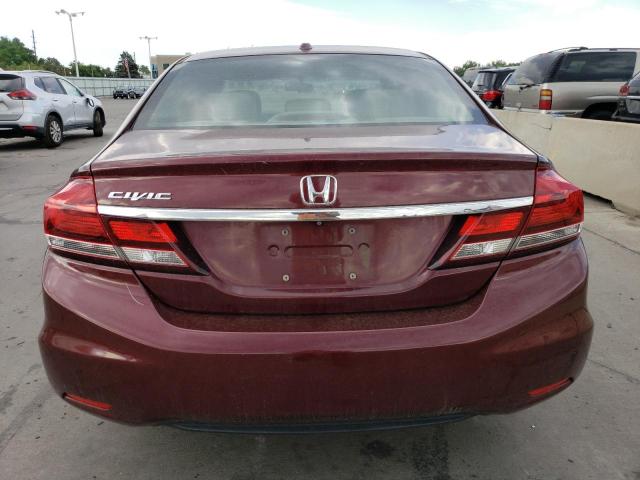 19XFB2F94EE080648 - 2014 HONDA CIVIC EXL ბურგუნდია ფოტო 6
