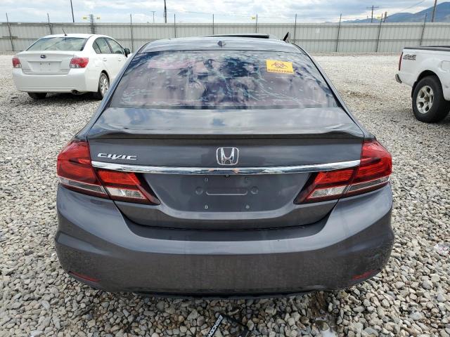 2HGFB2F97FH538190 - 2015 HONDA CIVIC EXL ნაცრისფერი ფოტო 6