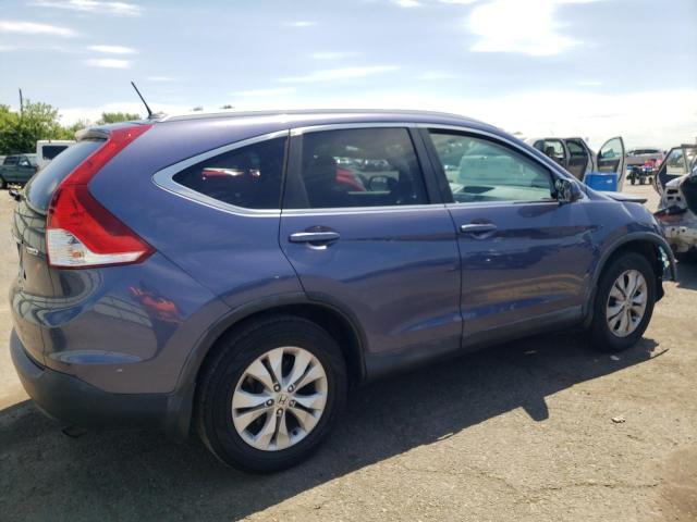 2HKRM4H77EH614316 - 2014 HONDA CR-V EXL BLUE photo 3