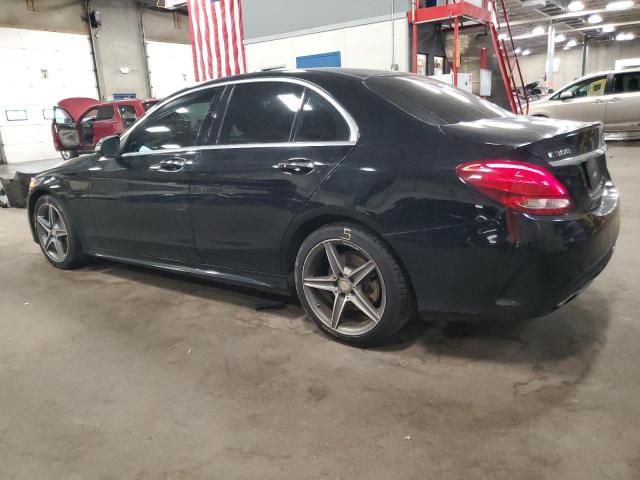 55SWF4KBXFU037497 - 2015 MERCEDES-BENZ C 300 4MATIC BLACK photo 2