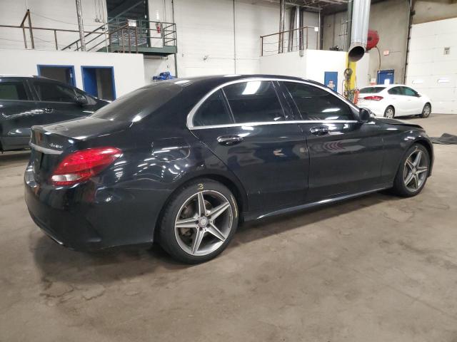 55SWF4KBXFU037497 - 2015 MERCEDES-BENZ C 300 4MATIC BLACK photo 3