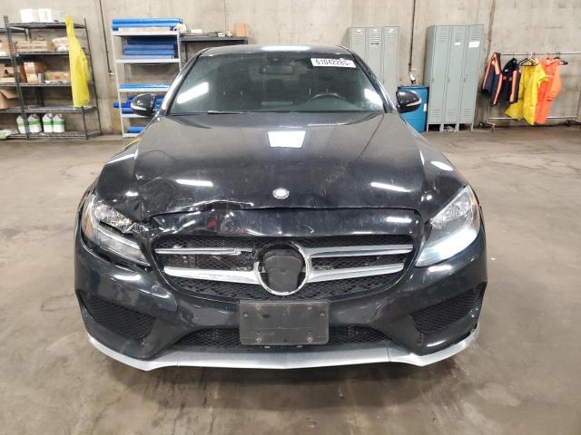 55SWF4KBXFU037497 - 2015 MERCEDES-BENZ C 300 4MATIC BLACK photo 5